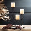8"H, 11.75"H and 16.25"H Sullivans Modern Black Pillar Holder - Set of 3 - 3 of 3
