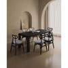 Manhattan Comfort 7pc 70.86" Rockaway and Colbert Rectangle Dining Set Black/Gray: Industrial Design, Ash Wood Frame, Foam Padded Seats - 2 of 4