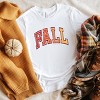 Simply Sage Market Varsity Fall Ombre Short Sleeve Tee - L - White - 3 of 4