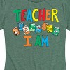 Women's - Dr. Seuss - The Cat In The Hat Book Cover Teacher I Am Short Sleeve Graphic T-Shirt - 2 of 4