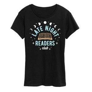 Women's - Instant Message - Late Night Readers Club Short Sleeve Graphic T-Shirt - 1 of 4