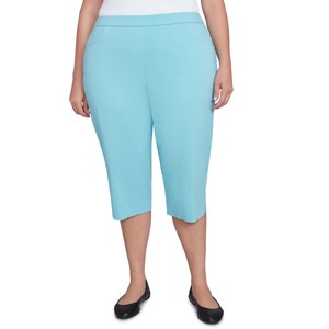 Alfred Dunner Womens Plus-Size Flat Front Allure Classic Clamdigger Pant - 1 of 4