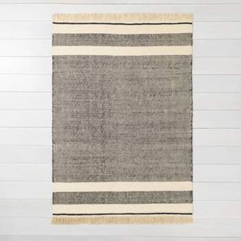 9' x 12' Jute Area Rug Black/Natural - Hearth & Hand™ with Magnolia