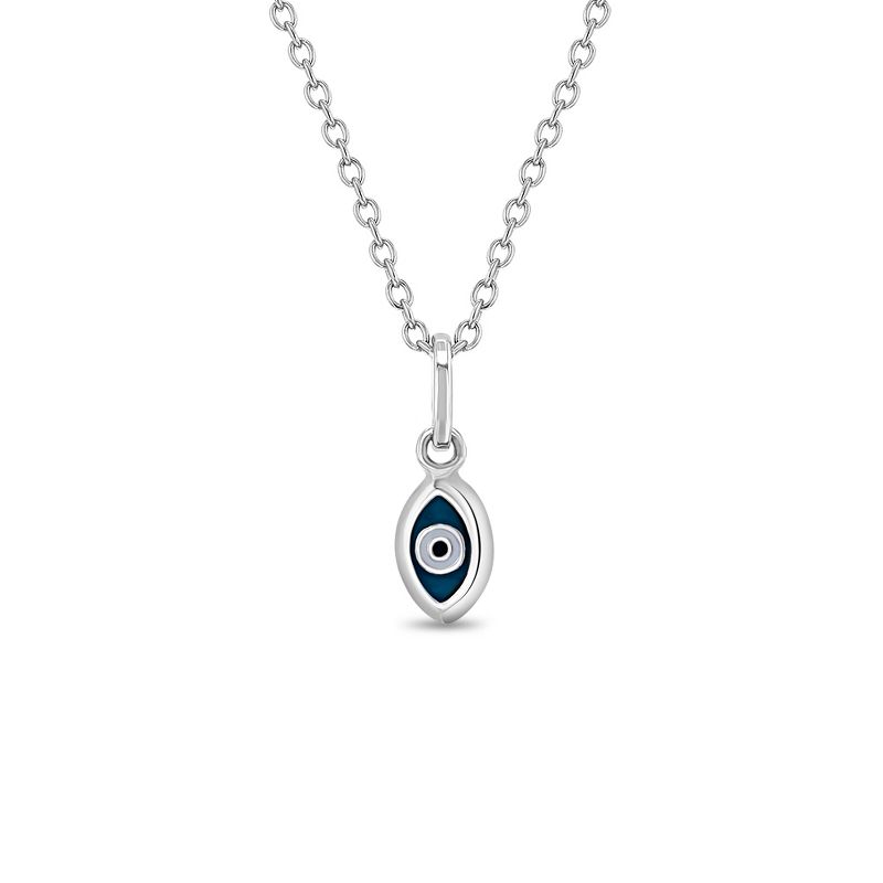 Girls' Evil Eye Protection Sterling Silver Necklace - In Season Jewelry, 1 of 4