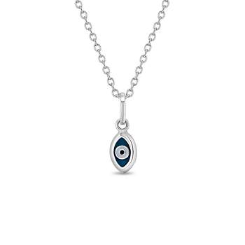 Girls' Evil Eye Protection Sterling Silver Necklace - In Season Jewelry