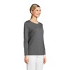 Lands' End Women's Relaxed Supima Cotton Long Sleeve Crew Neck T-Shirt - 4 of 4