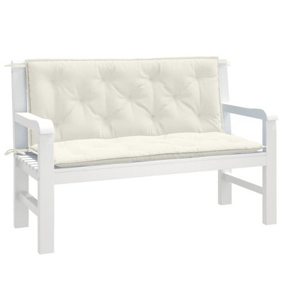 vidaXL Garden Bench Cushions 2 pcs Melange Cream 47.2"x19.7"x2.8" Fabric