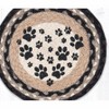 Earth Rugs Round Jute Trivet 10"x10" – Heart Paw Print with Natural Braided Fiber - 3 of 3