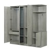 Chery Life 4-Door Wardrobe with Shelves, Drawers, and Full-Length Mirror - 4 of 4
