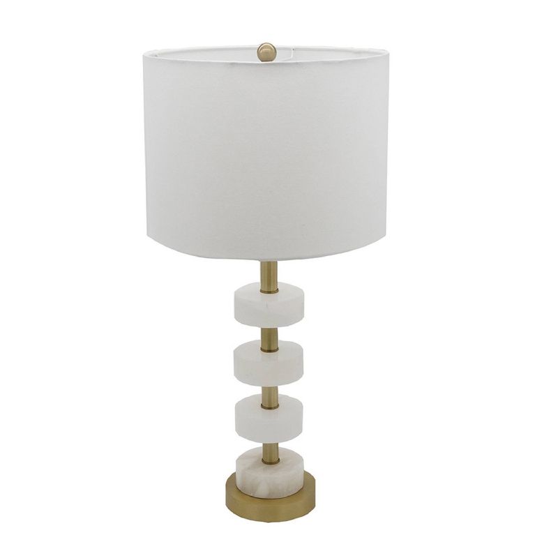 13&#34;x27&#34; Thelrin Alabaster and Gold Table Lamp Gold/White - A&#38;B Home, 5 of 10