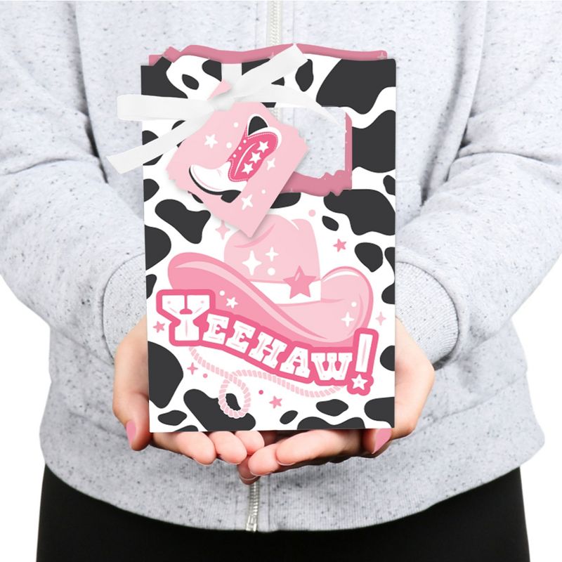 Big Dot of Happiness Rodeo Cowgirl - Pink Western Party Favor Boxes - Set of 12, 5 of 7