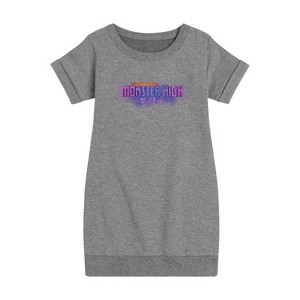Girls' - Monster High - Nick Logo Graphic Short Sleeve Fleece Dress - 1 of 4