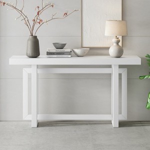 PAGED Modern Console Table with Wood Top,59 inch Rectangle Entryway Table for Living Room,Hallway - 1 of 4