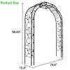 Metal Garden Archway Trellis, Climbing Plant Support for Vines, Roses, Freely Assembled Outdoor Arbor – Cuddlewood - 4 of 4