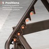 Pellebant Outdoor Wheel Adjustable Chaise 5 Reclinig Position Aluminum Sun Lounger - 4 of 4