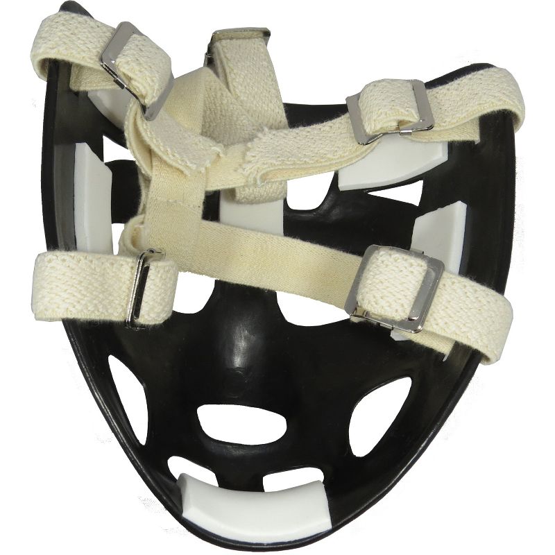 MyLec Pro Goalie Mask, Youth Hockey Mask, High-Impact Plastic, Ventilation Holes & Adjustable Elastic Straps, Secure Fit,(Black, Small), 2 of 3