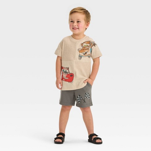 Disney's Cars Jogger Set for Boys, Short Sleeve Shirt and Sports