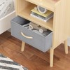 GlasFlength Nightstands Stylish and Functional Bedroom Storage with Ample Drawers and Shelves, Modern Design Style, Multicolored,15.8”*11.8”*24.8" - 3 of 4