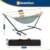 MOEPISY Double Heavy Duty Steel Stand Hammock with Travel Bag - 660 lbs capacity, portable and easy to assemble - 4 of 4