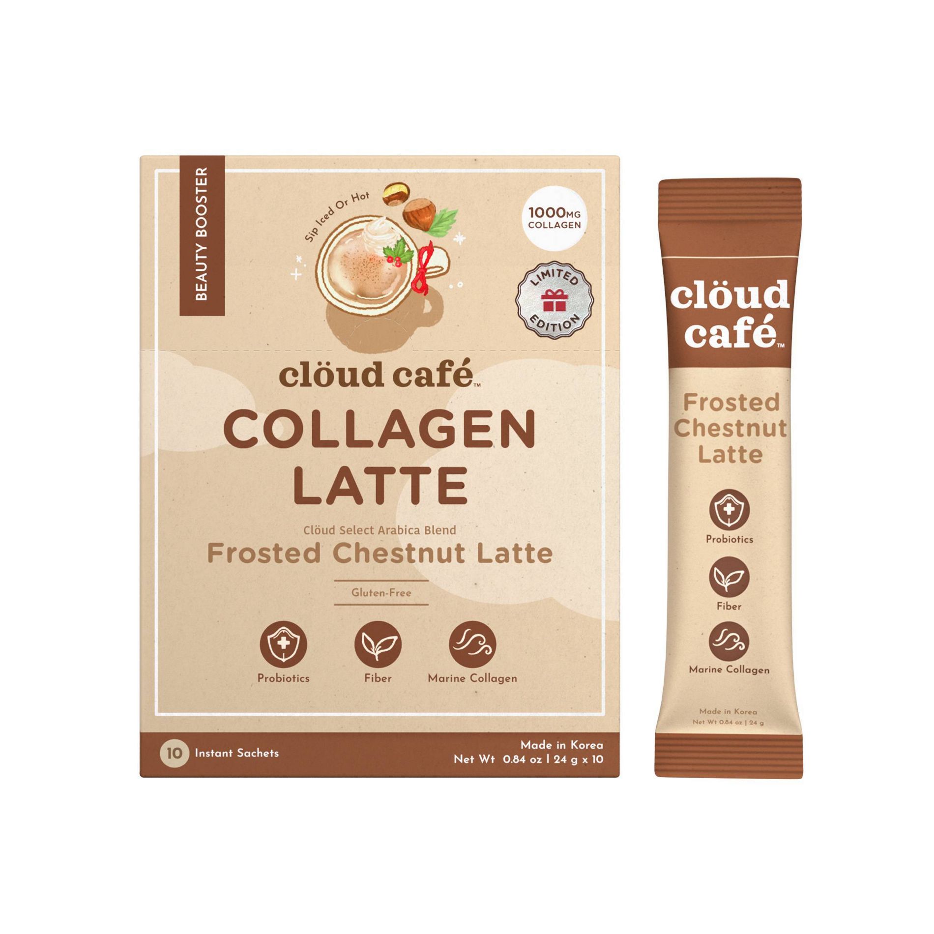 Cloud Cafe Beauty Booster 10ct - Chestnut Latte