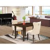 HomeStock 3-Pc Mahogany Finish Rectangular Solid Wood Top with Dropleaf Dining Table Set - 2 of 4