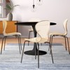 LeisureMod Bristol 5-Piece Dining Set Round Dining Table, 4 Plastic Dining Chairs Black Legs - 2 of 4