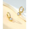Molenia Heart Birthstone Drop Earrings for Women: 925 Sterling Silver hypoallergenic Huggie Dainty Jewelry Christmas Anniversary Birthday Gift for Mom - 3 of 4