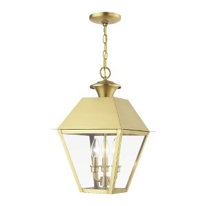 Livex Lighting Wentworth 3 - Light Pendant in  Natural Brass - 1 of 4