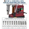 2 in Portable Magnetic Drill Press with 6 Coring Bits, Adapter, Boring Diameter, 1550W, 10-Speed (820RPM), 14000N for Drilling in Metal, Steel, Iron - 3 of 4