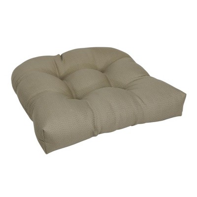 Blazing Needles, 19-inch U-Shaped Premium Outdoor Tufted Dining Chair Cushion