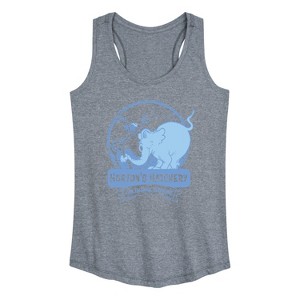 Women's - Dr. Seuss - Hortons Hatchery Graphic Racerback Tank - 1 of 4