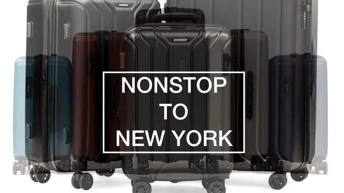 Nonstop New York 3 Piece Set (20" 24" 28") 4-Wheel Luggage Set + 3 packing cubes, 2 of 11, play video