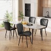 Dining Chairs Set of 2/4/6, Modern Upholstered Pu Leather Kitchen Side Chairs Comfy Backrest - 3 of 4