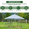 Large metal chicken coop hexagonal, steel wire dipped plastic mesh, oxford cloth silver plated waterproof and UV resistant - 3 of 4