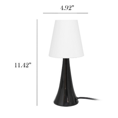 Black and White Touch Control 2-Piece Nightstand Lamp Set