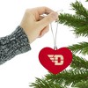 University of Dayton Flyers Logo Heart Love Wood Christmas Tree Holiday Ornament - 3 of 3