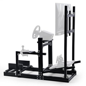 Dardoo Adjustable Racing Simulator Cockpit with Monitor Stand,Universal Fit for Thrustmaster & Fanatec,Excluding electronic devices. - 1 of 4