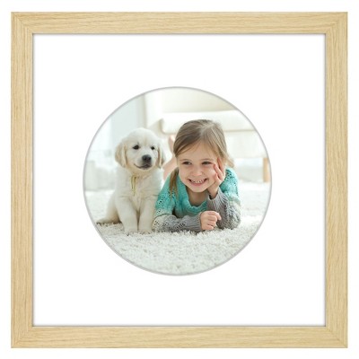 Americanflat 12" x 12" Picture Frame with Mat - Round & Heart Designs - Stylish Decor for Living Rooms, Dorms, Offices & More