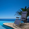 KTMBDW Set of 2 Adjustable Steel Mesh Zero Gravity Lounge Chair Recliners w/Pillows and Cup Holder Trays for Deck, Patio, Beach, Yard - 2 of 4
