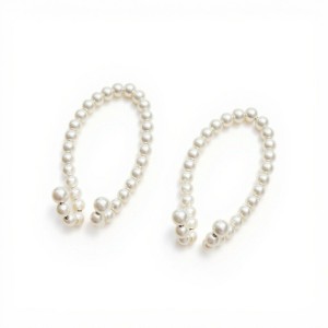 Anna-Kaci Pearl Beaded Car Headrest Hook Set Hanger for Handbags and Accessories - White - 1 of 4