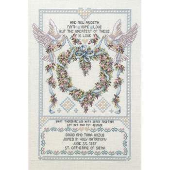 Janlynn/Platinum Counted Cross Stitch Kit 12"X17"-Wedding Doves (14 Count)