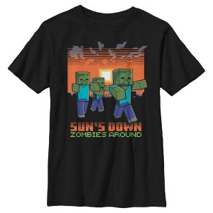 Boy's Minecraft Sun's Down Zombies Around T-Shirt - 1 of 4