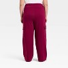 Women's High-Rise Straight Leg French Terry Cargo Sweatpants - Ava & Viv™ - 2 of 3