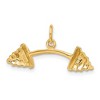 Black Bow Jewelry 14k Yellow Gold Curved Barbell Pendant - 3 of 4