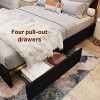 NicBex Queen Upholstered Bed Frame with 59.06" Tall Headboard,Wood Platform Bed with Golden Plating Trim,Easy Assembly,No Box Spring Needed - 4 of 4