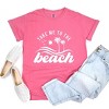Simply Sage Market Take Me To The Beach Wave Garment Dyed Tee - L - Crunchberry - 3 of 4