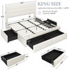 Yaheetech Upholstered Bed Frame with 3 Storage Drawers and Built-In USB Ports - 3 of 4