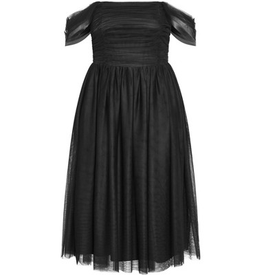 Women's Plus Size Lulu Midi Dress - black | CITY CHIC