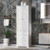 Dexmalle Tall Storage Cabinet with Three Drawers for Bathroom/Office - 3 of 4