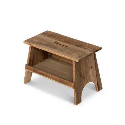 Park Hill Collection Wooden Rectangular Garden Stool